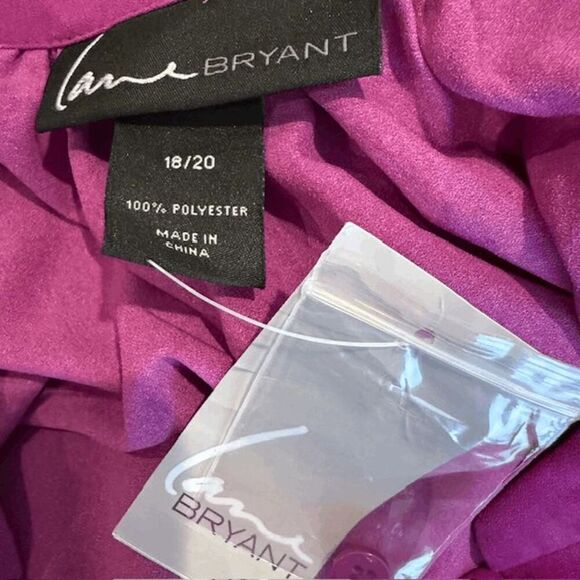 NWT Lane Bryant Sleeveless Dress Purple Floral Drawstring Waist Size 18 / 20 - Picture 5 of 12